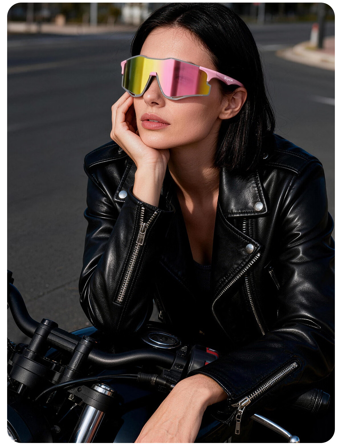 SCVCN Colorful Running Glasses Marathon Outdoor Sports Anti-Glare Windproof Sunglasses Unisex 21