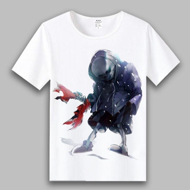 传说之下动漫二次周边衣服sans游戏underle男女情侣短袖t恤的u108童装