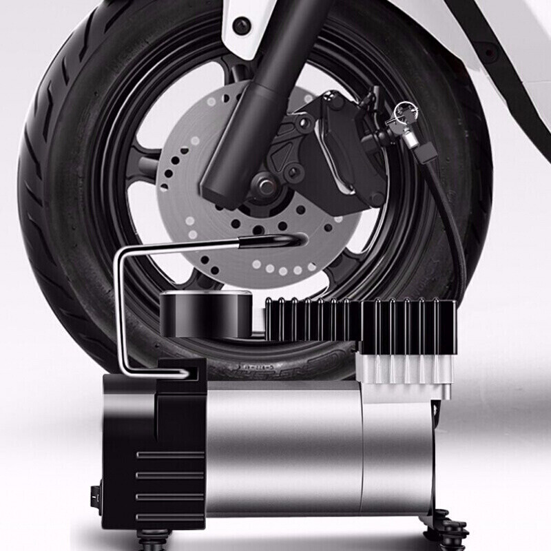 定制电瓶车电动充气泵48v60v72v通用冲气加气真空胎高压打气筒打气泵 