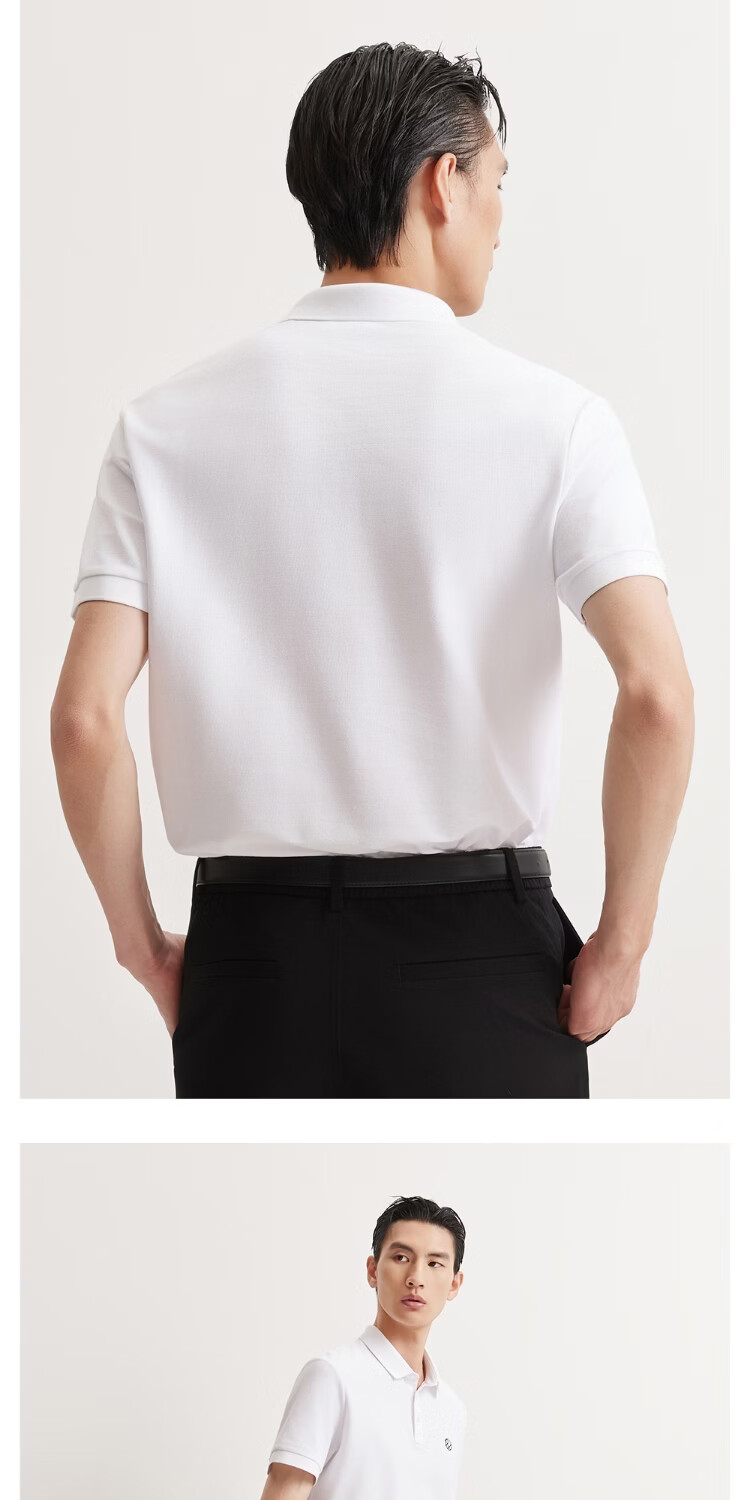 JACK&JONES Men's Polo Shirt Cool Touch Simple Embroidery Slim Fit Multi-Color Short Sleeve Collared Top 226106018 17