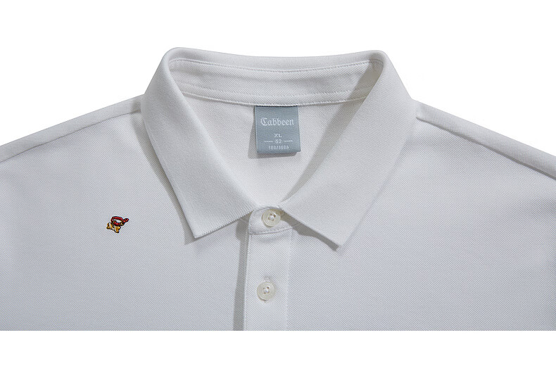 CABBEEN 200G Sorona Cooling Pique Polo Shirt Men Cartoon Pattern Full Embroidery Spring 2026 Breathable Short Sleeve Tee 10