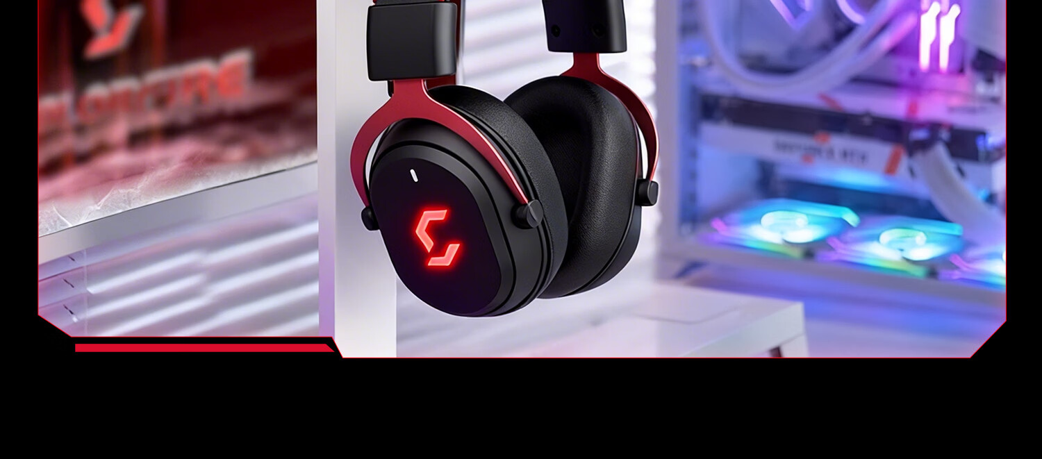 COLORFIRE iGame G169 PRO 7.1 Surround Sound Quad-Mode Wireless Gaming Headset Over-Ear Bluetooth Wired Esports Delta FPS Valorant White Blue 30
