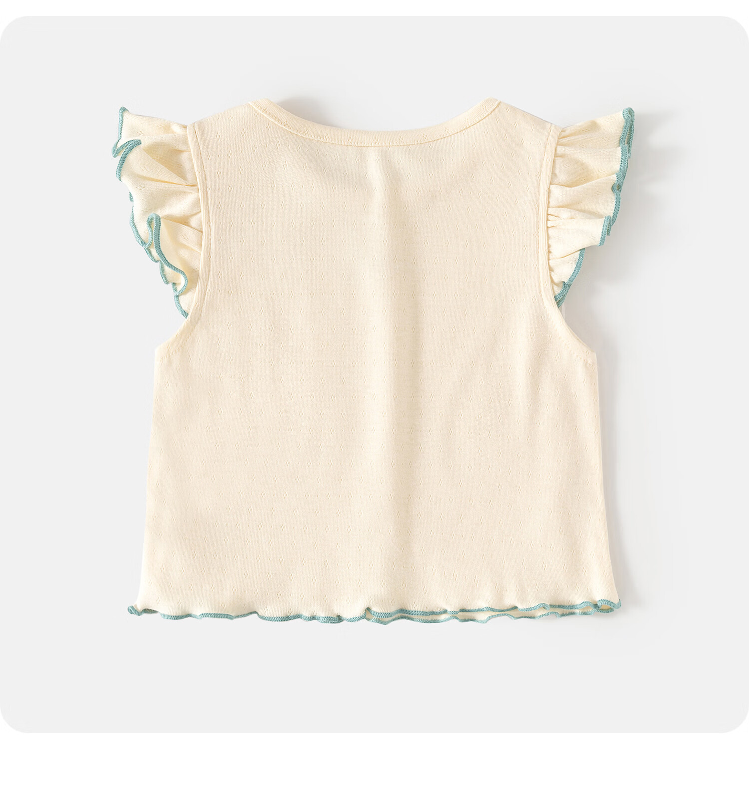 Banxidi Girls' Summer Vest 2026 New Stylish Children's Flutter Sleeve Top Princess Lightweight Outerwear Baby Kids Clothing 22