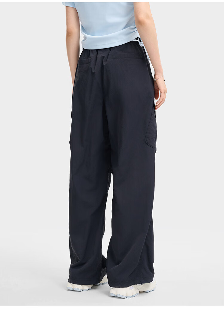 FILA Official Women's Woven Long Pants 2026 Summer New Loose Fit Sun Protection Cooling Cargo Pants 18