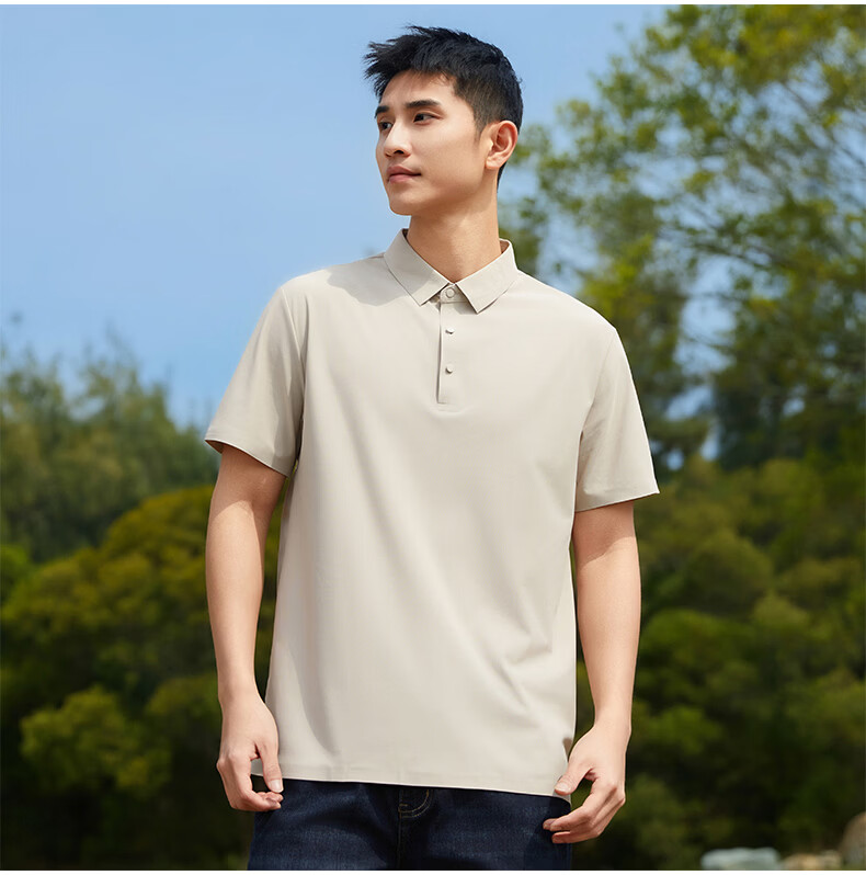 Baleno Men's Summer Ice Silk Cool Short Sleeve Polo Shirt 2026 New Father's Day Gift Breathable Collared T-Shirt 5