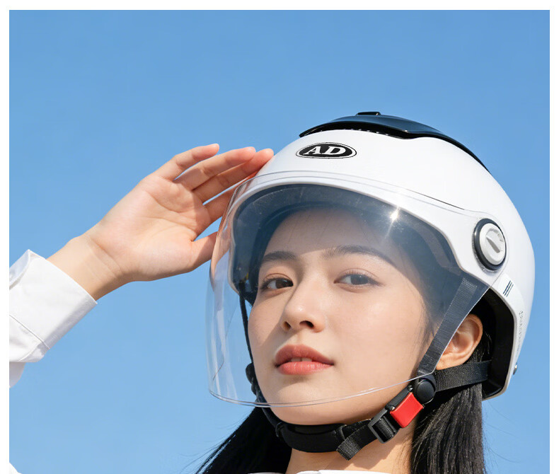 AD New National Standard Class A 3C Certified Electric Vehicle Helmet Unisex Summer Sun Protection Dual Lens Zero-Feeling Sunroof Electric Bike Safety Helmet Men's Four-Season Universal Motorcycle Hal 30