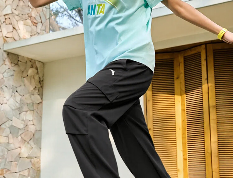 Anta Kids Pants Boys Girls 2026 Summer Outdoor Breathable Loose Cargo Sports Trousers A72626514 2