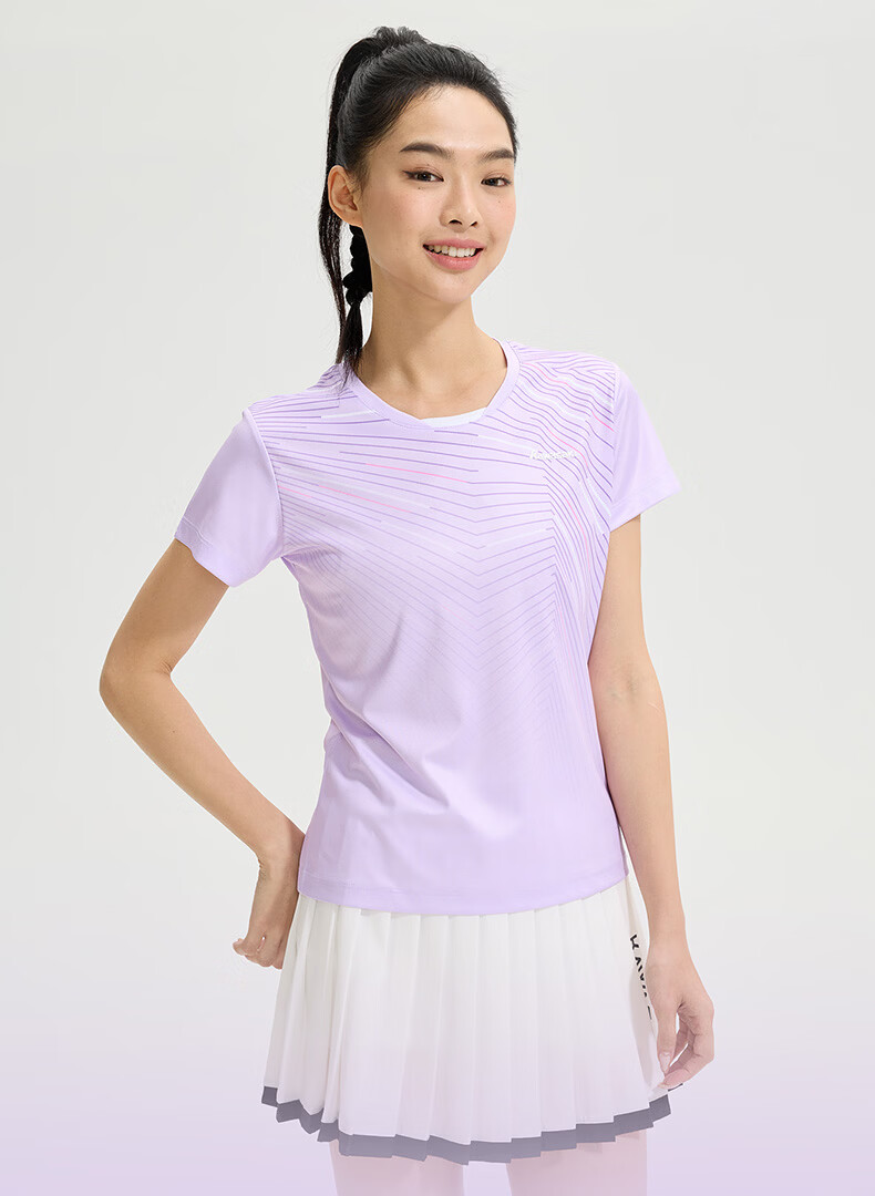 KAWASAKI New Badminton Shirt Unisex Professional Quick-Dry Competition Jersey Sky Blue S 17