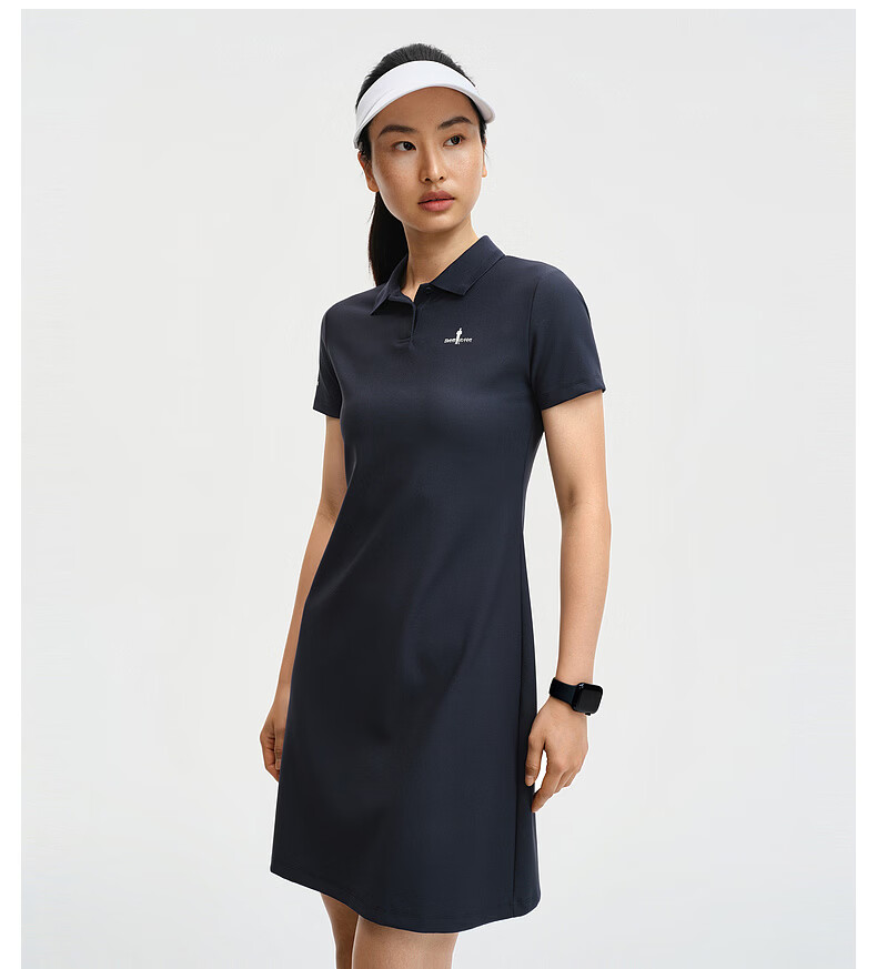 Biyinlefen [Cool Breeze Dress] 2026 Summer New Women's Outdoor Casual Solid Color Cooling Waist Slimming Mid-Length POLO Dress 5