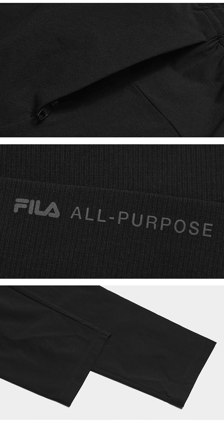FILA Official Agile Woven Men's Pants 2026 Summer Running Fitness Basic Straight-Leg Trousers 19