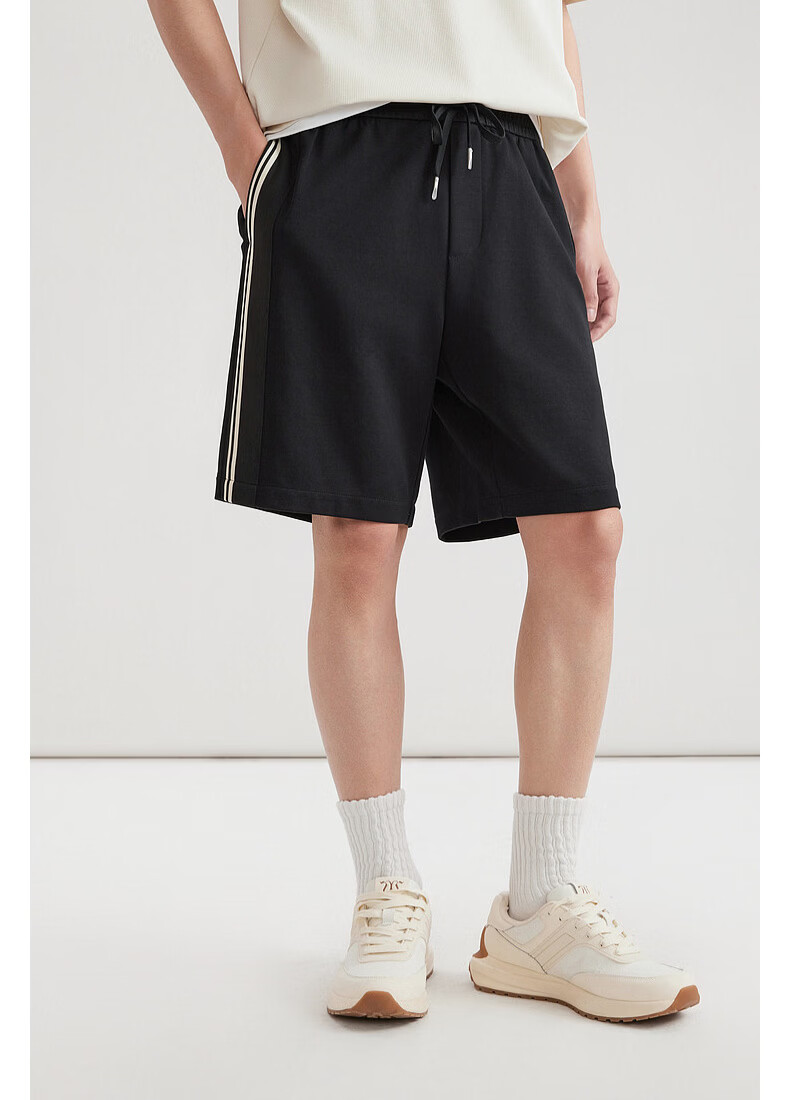 CABBEEN 300G Healthy Fabric Men's Shorts with Side Seam Exquisite Webbing Splicing Durable Knit Shorts Summer 2026 7