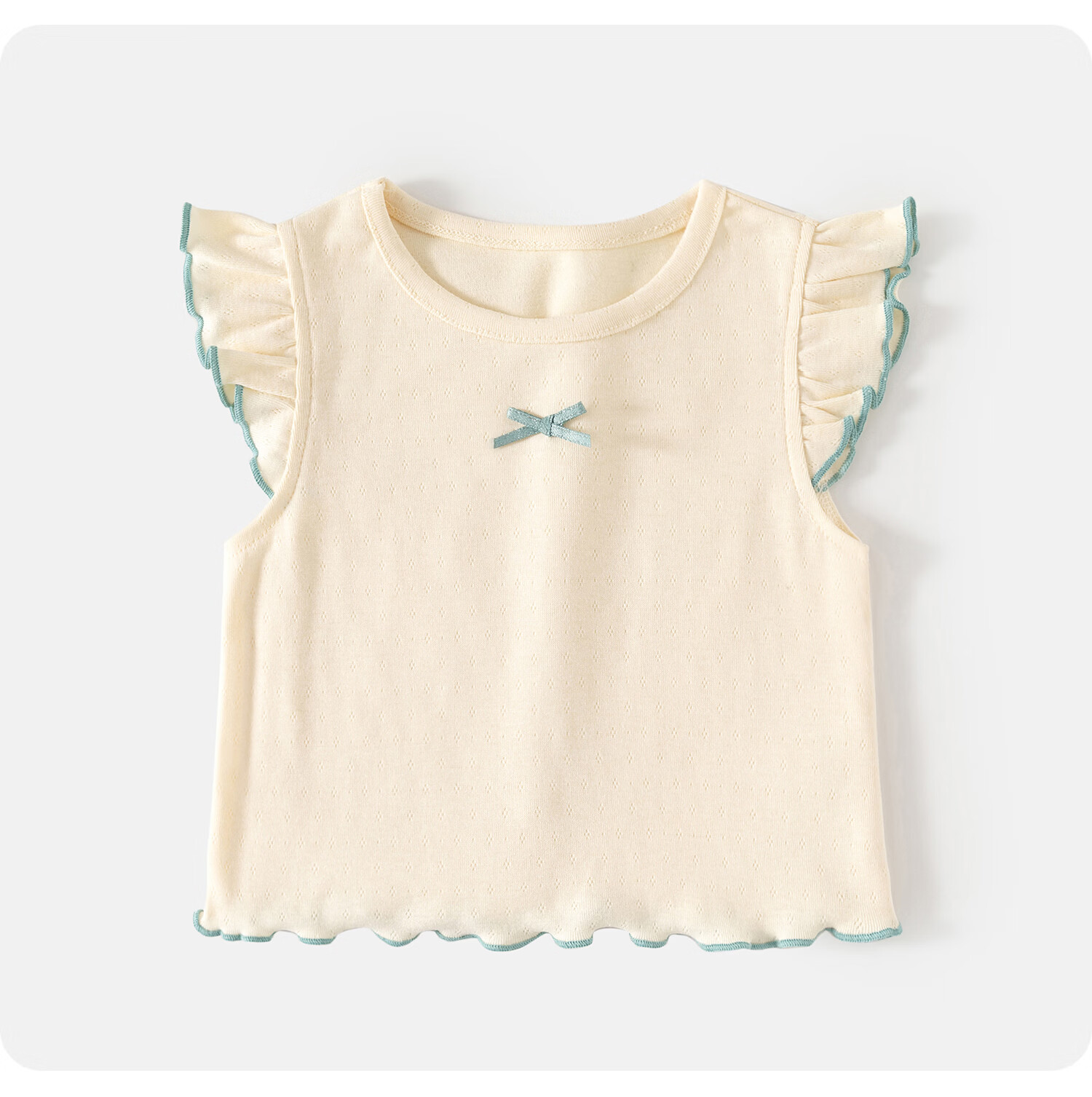 Banxidi Girls' Summer Vest 2026 New Stylish Children's Flutter Sleeve Top Princess Lightweight Outerwear Baby Kids Clothing 19