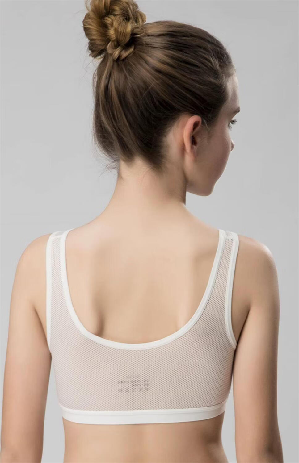 Meishianxuan [2-Pack] Developmental Stage Girls' Student Sports Bra, Fixed Cup Brassiere for Middle And High School Students 23