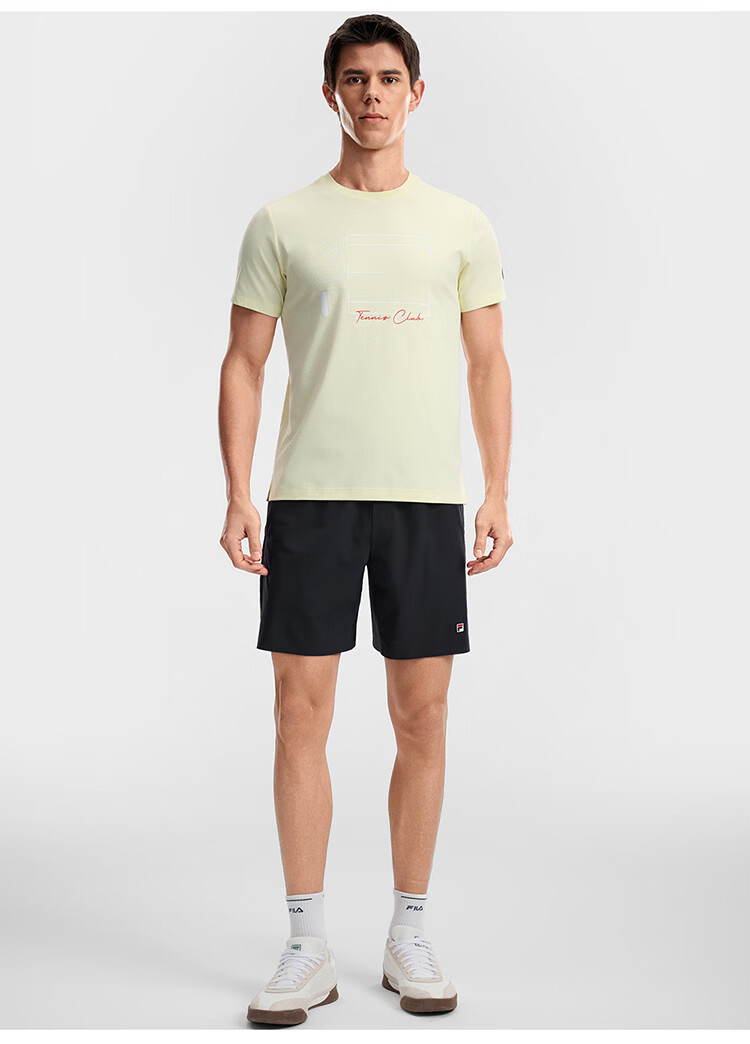 FILA Official Men's Knitted Short Sleeve Shirt 2026 Summer Tennis Sports Moisture-Wicking Quick-Dry Basic T-Shirt 14