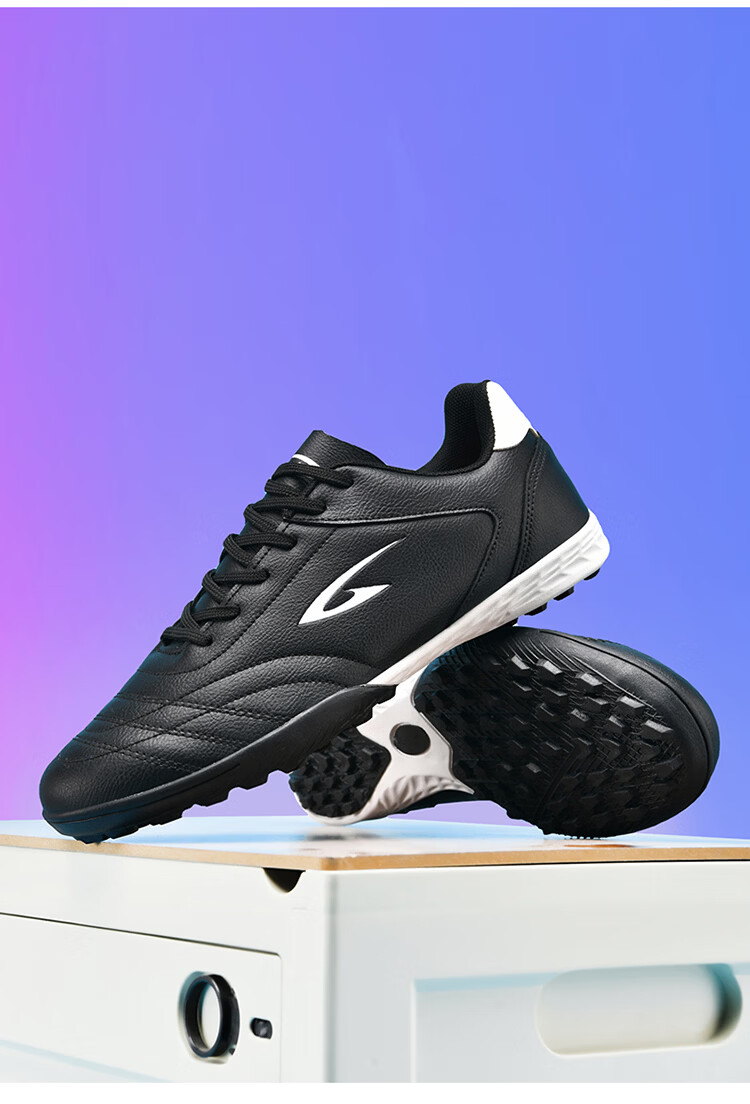 DEERWAY TF Turf Soccer Shoes Unisex Youth Adult Kids Grass Field Competition Training Shoes White Black Size 35 16