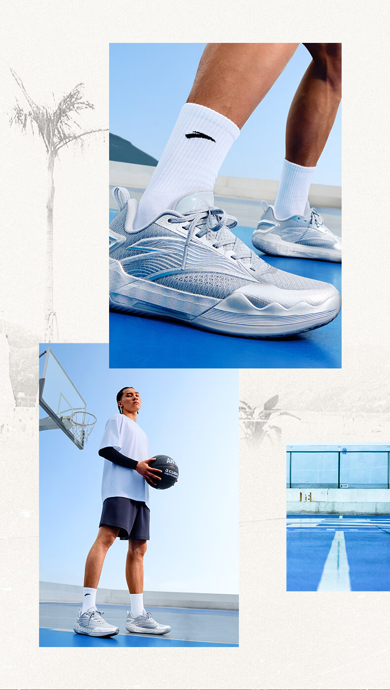 Anta Splash 8 | Men's Basketball Shoes Thompson Breathable Lightweight Cushioning Outdoor Low-Cut Sports Shoes 8