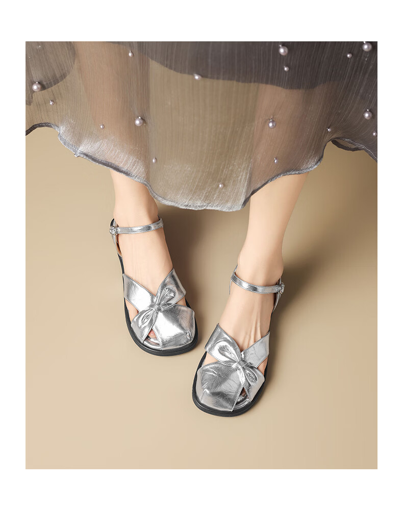 ZHR Flat Sandals Women Vintage Hollow-out Roman Shoes 2026 Summer New Beach Shoes Women KN272 Beige Brown Size 37 19