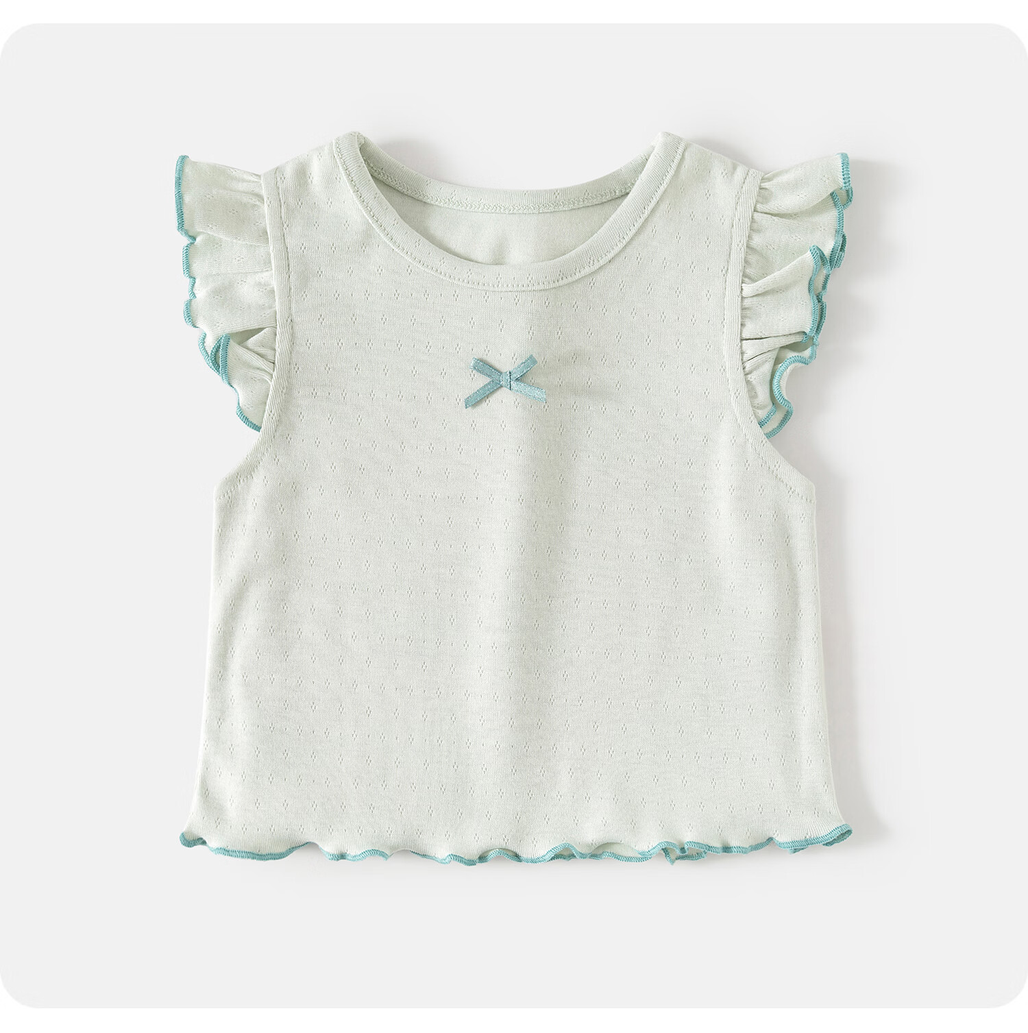 Banxidi Girls' Summer Vest 2026 New Stylish Children's Flutter Sleeve Top Princess Lightweight Outerwear Baby Kids Clothing 20