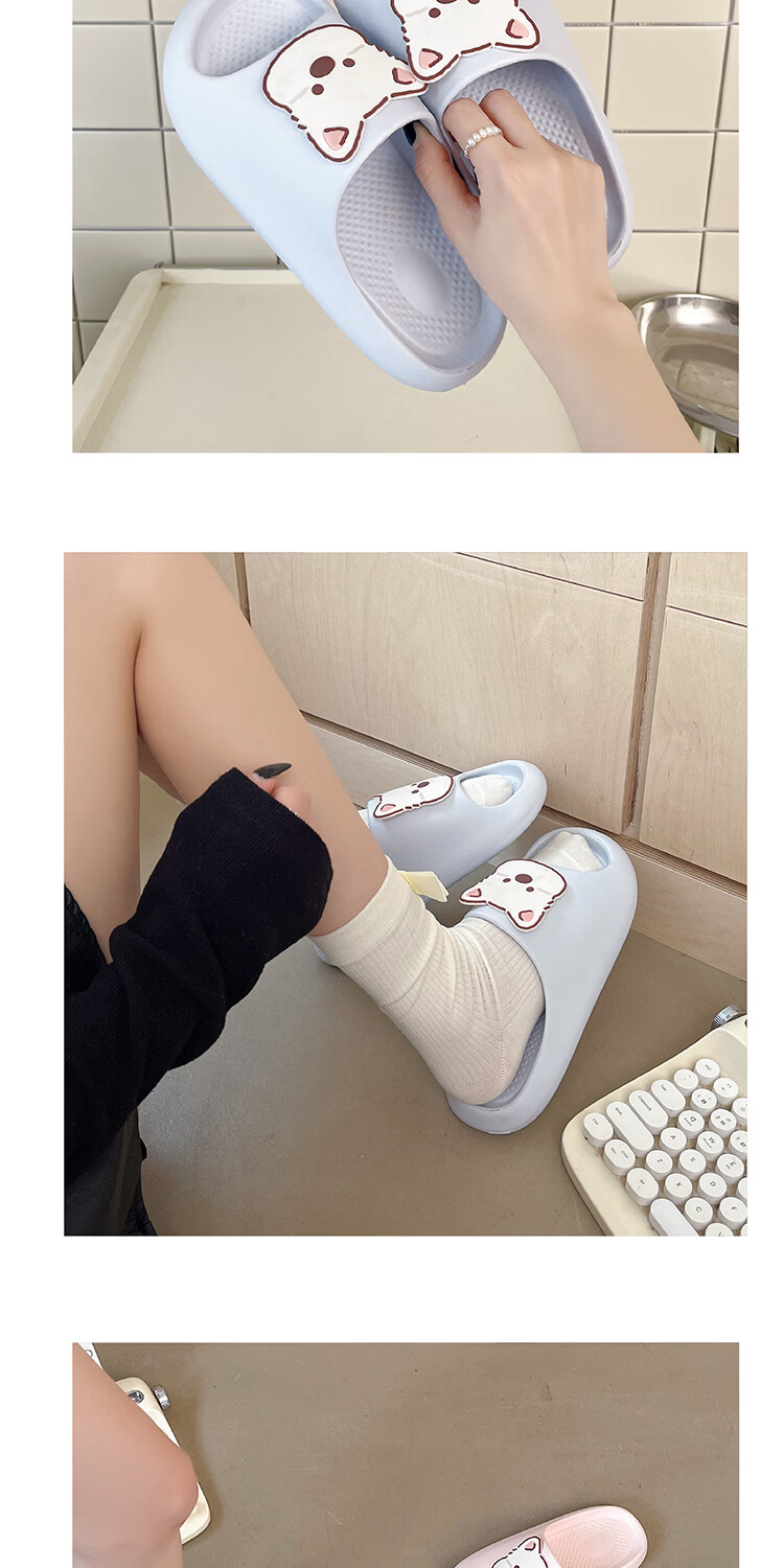 AILAIJIA West Highland White Terrier Cute Girls Home Slippers Black Size 36-37 9