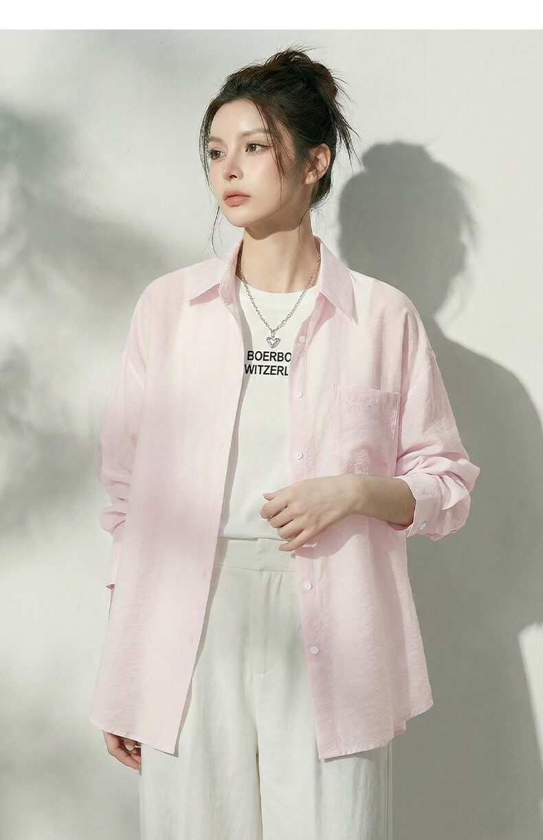 La Chapelle Fashion Trendy Sheer Long Sleeve Shirt Women 2026 Summer New Loose Comfortable Lightweight Breathable Versatile Blouse 18
