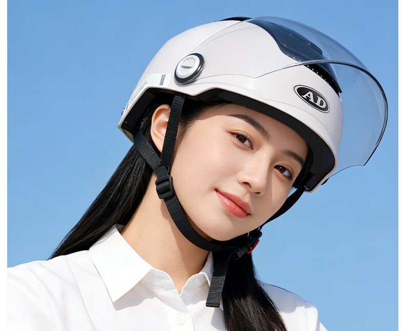 AD New National Standard Class A 3C Certified Electric Vehicle Helmet Unisex Summer Sun Protection Dual Lens Zero-Feeling Sunroof Electric Bike Safety Helmet Men's Four-Season Universal Motorcycle Hal 28