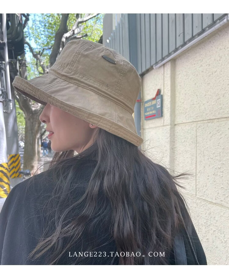 Lagur Japanese UV Fisherman Hat Women's Summer Sun Protection Anti-UV Sunshade Hat Casual Spring New Khaki 9