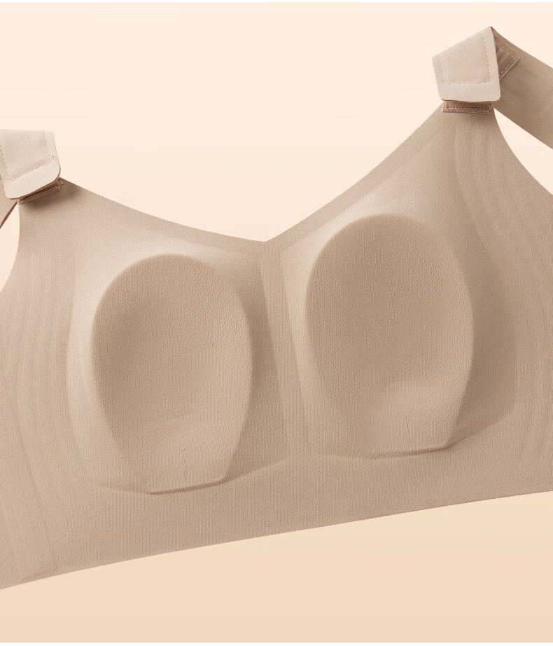 Xiangmi Steel Buckle Lift Bra Large Bust Slim Full Cup Push-Up Anti-Sagging Side Support Seamless Plus Size Bra 23
