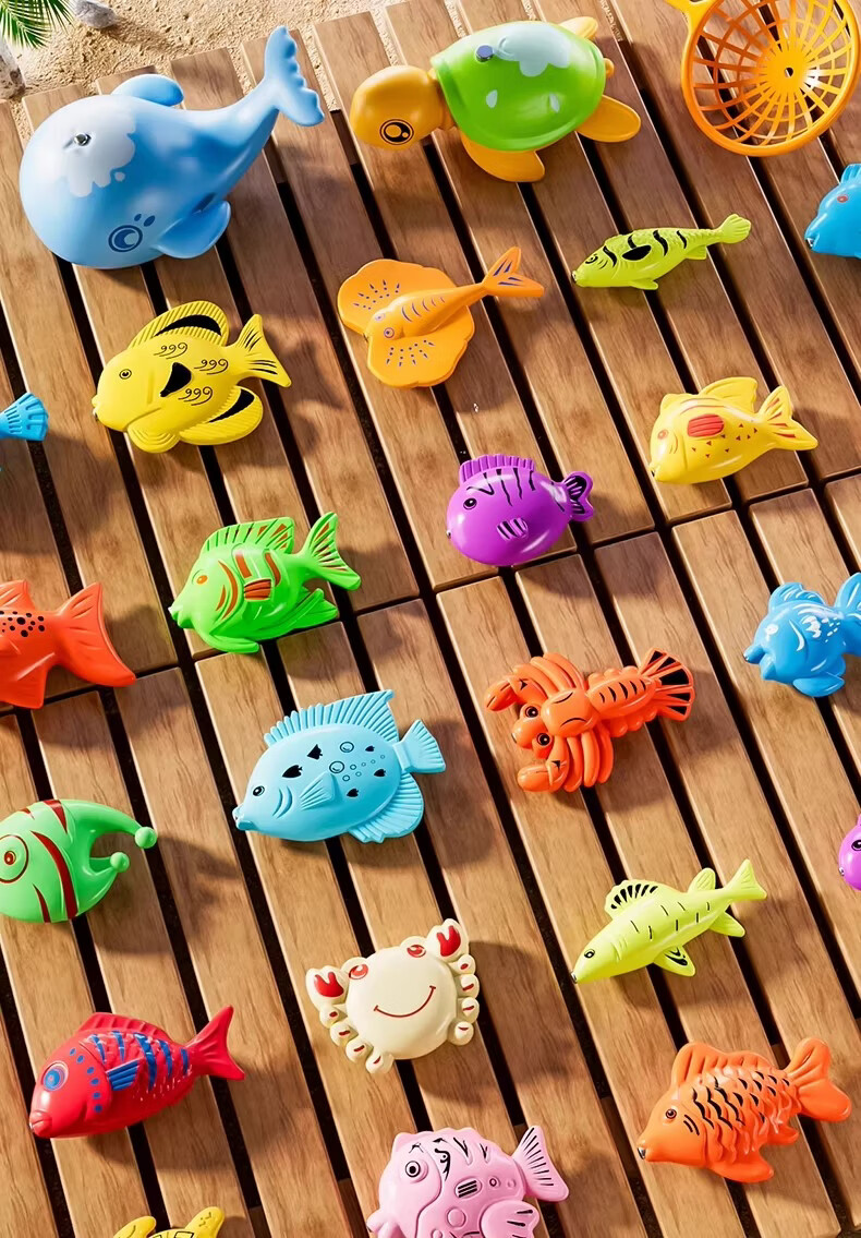 Miaobeile Fishing Educational Toy for Children Ages 3 and Up, Girls and Boys, Magnetic Fishing Net Water Play Pool Park 5