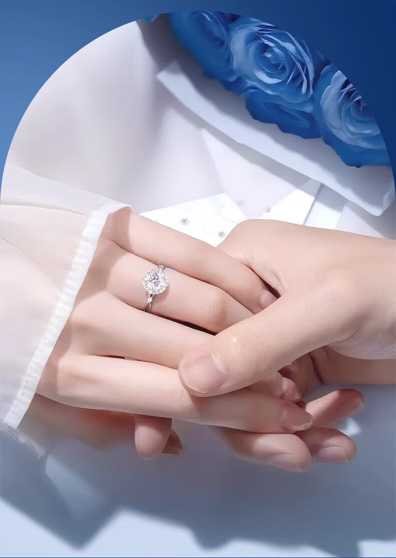 Kefuni 1 Carat Moissanite Engagement Ring for Women with Free GRA Certificate - Birthday and Qixi Festival Gift 7