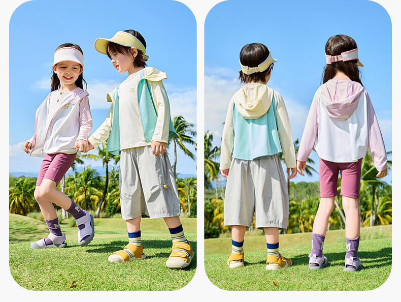 Dudu Kids UPF50+ Children's Summer Sun Protection Jacket Baby Coat Summer Cooling Boys Clothing Cocktail Green 80 15