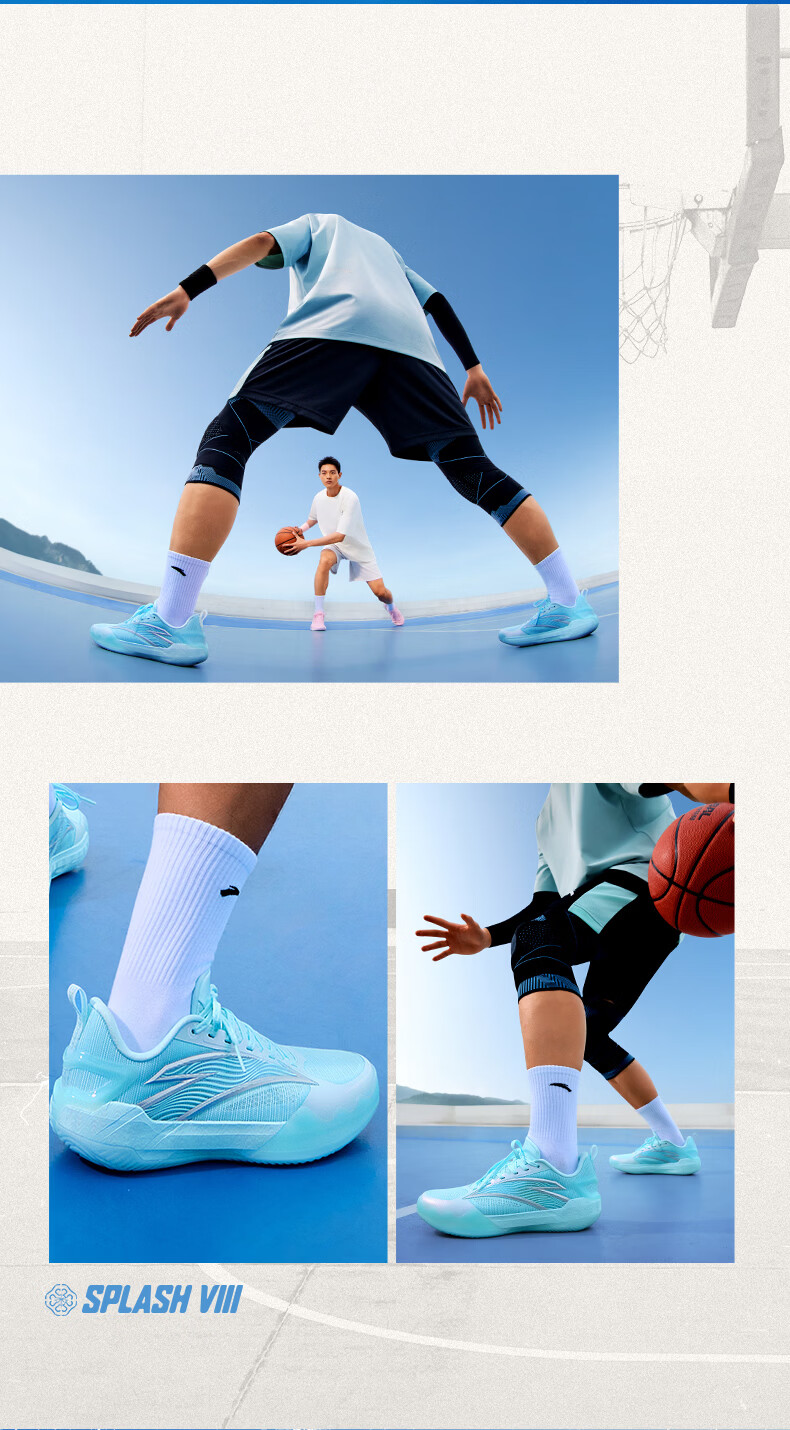 Anta Splash 8 | Men's Basketball Shoes Thompson Breathable Lightweight Cushioning Outdoor Low-Cut Sports Shoes 11