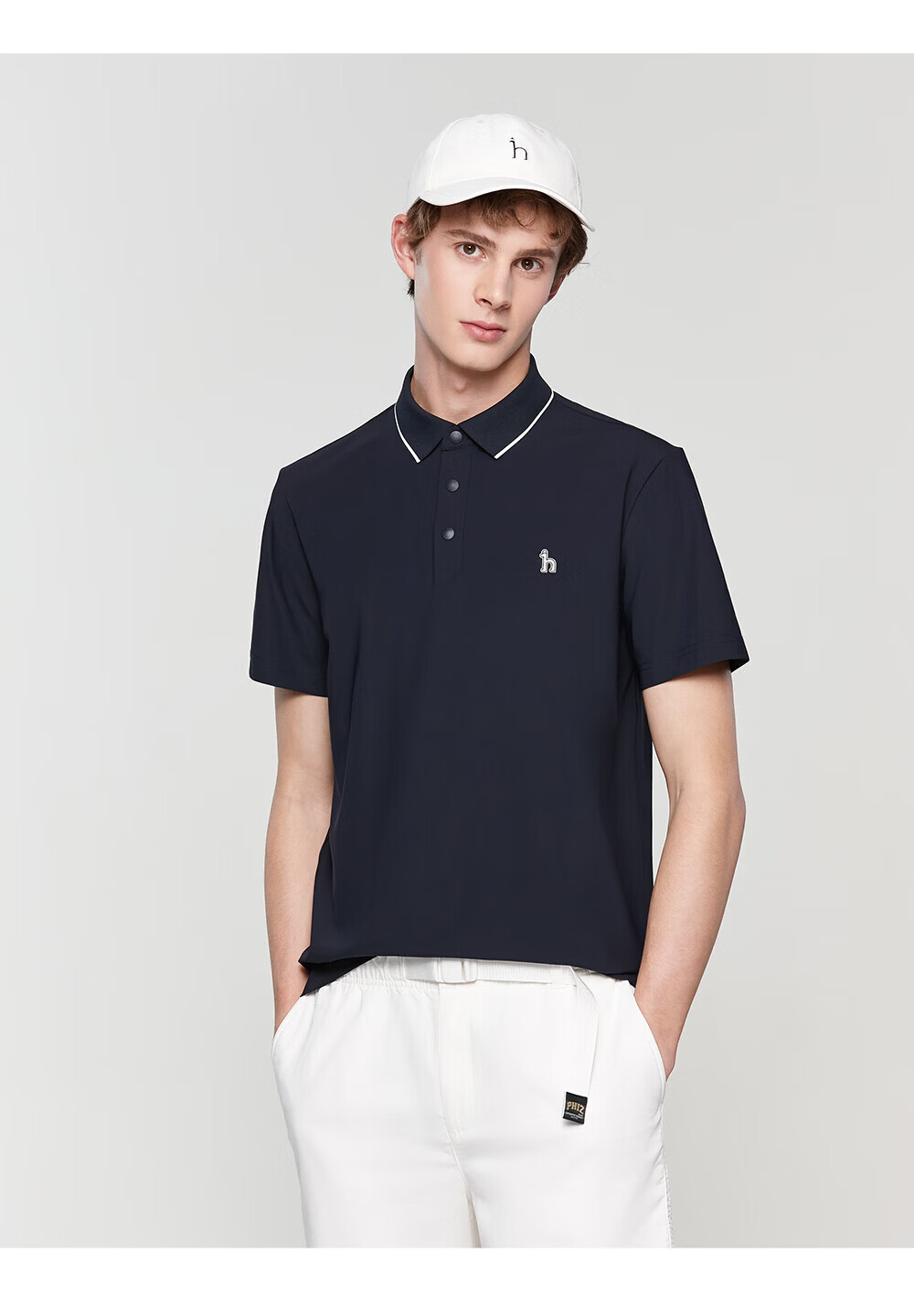 HAZZYS Men's Summer Top [Sun Protection/Cooling] Simple Short Sleeve Polo Shirt ASTZE0DBF08 22