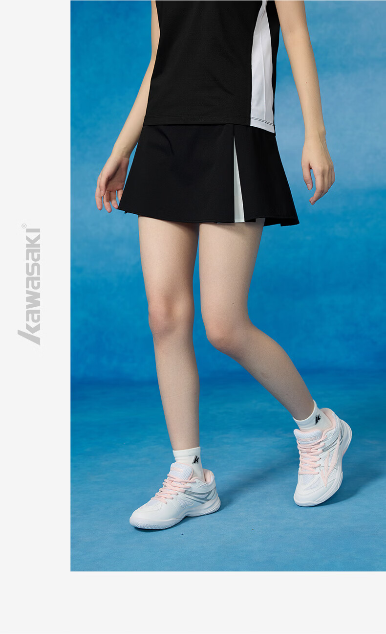 KAWASAKI Women's Badminton Skirt Shorts Summer New Professional Quick-Dry Black 2XL 5