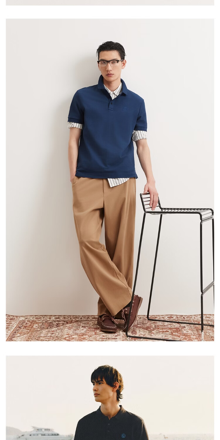 JACK&JONES 【COOLMAX】Men's Polo Shirt Spring New Simple Embroidered Short Sleeve 226106027 17