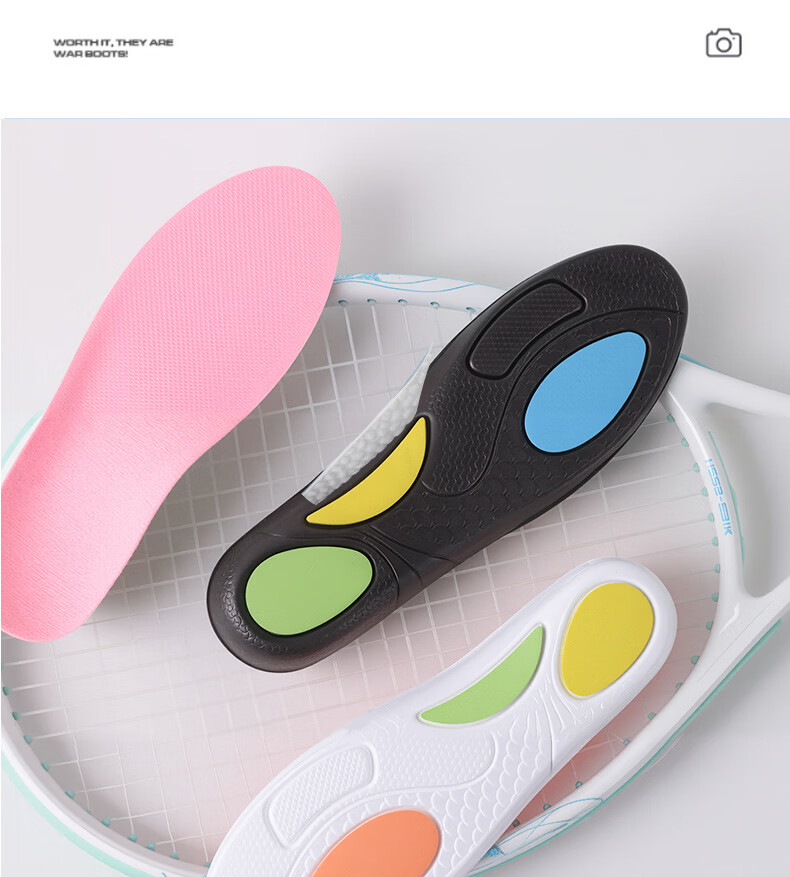 FOOTOPPO Sports Insoles for Men Military Training Ultra-Soft Shock Absorbing Insoles for Men's Basketball Shoes Running Shoes Insoles for Women 28