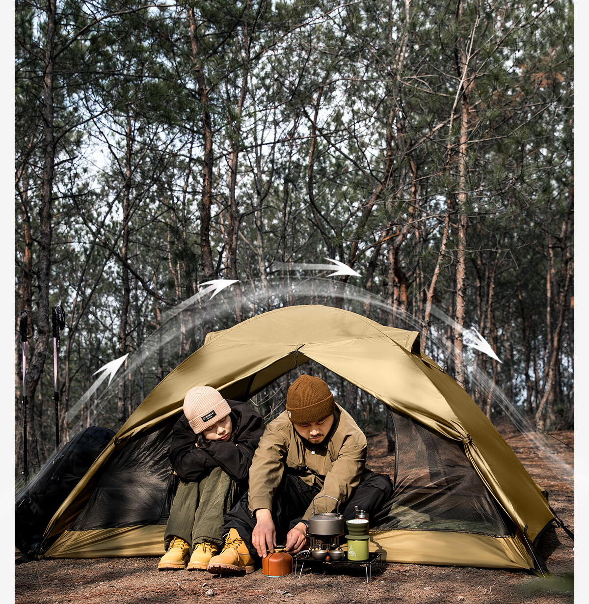 Beishanlang Double-Layer Ultralight Tent Outdoor Single/Double Hiking Mountaineering Camping Rainproof ZL105 14