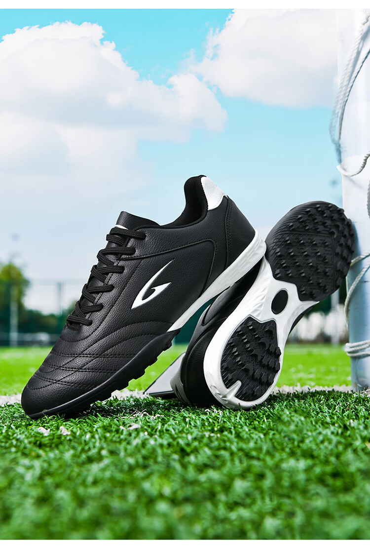 DEERWAY TF Turf Soccer Shoes Unisex Youth Adult Kids Grass Field Competition Training Shoes White Black Size 35 14