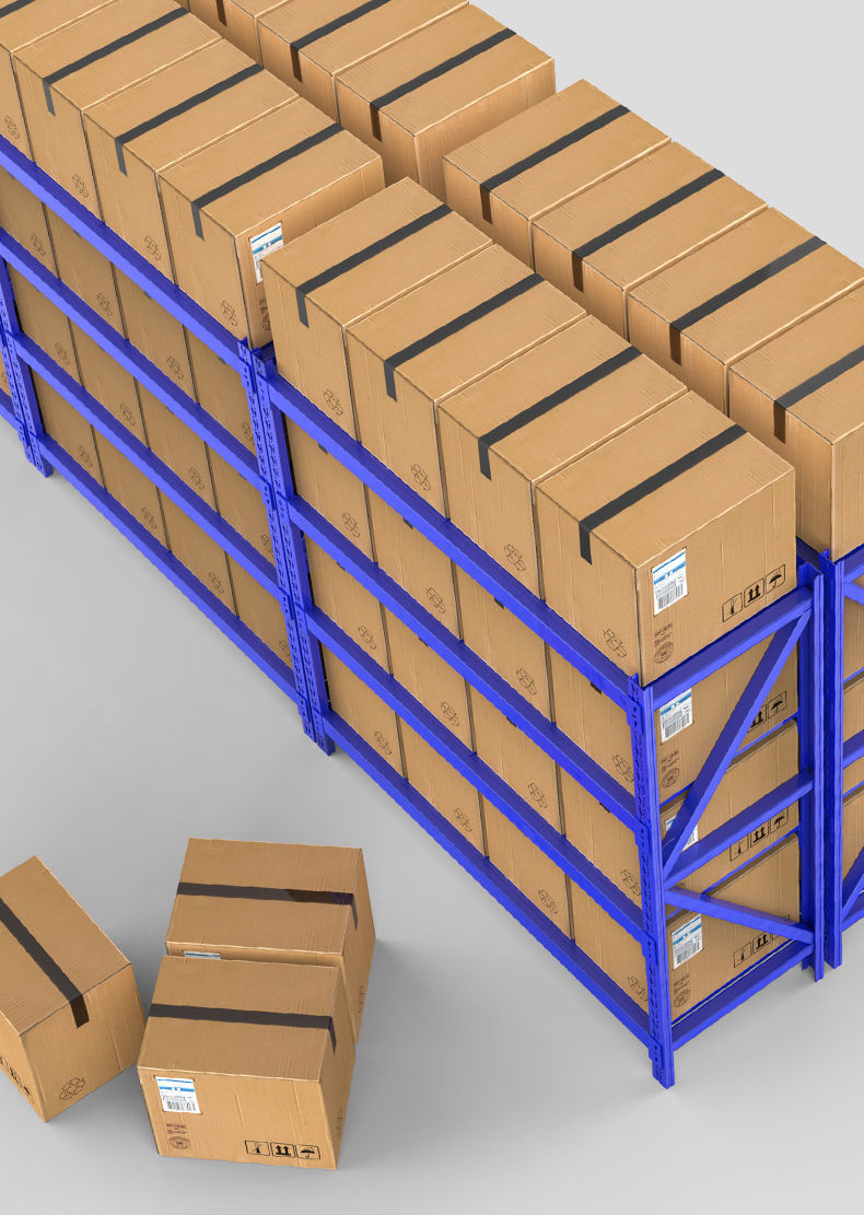 虎牌仓储货架多层家用储物架快递铁架子五金置物架落地超市展示架轻仓