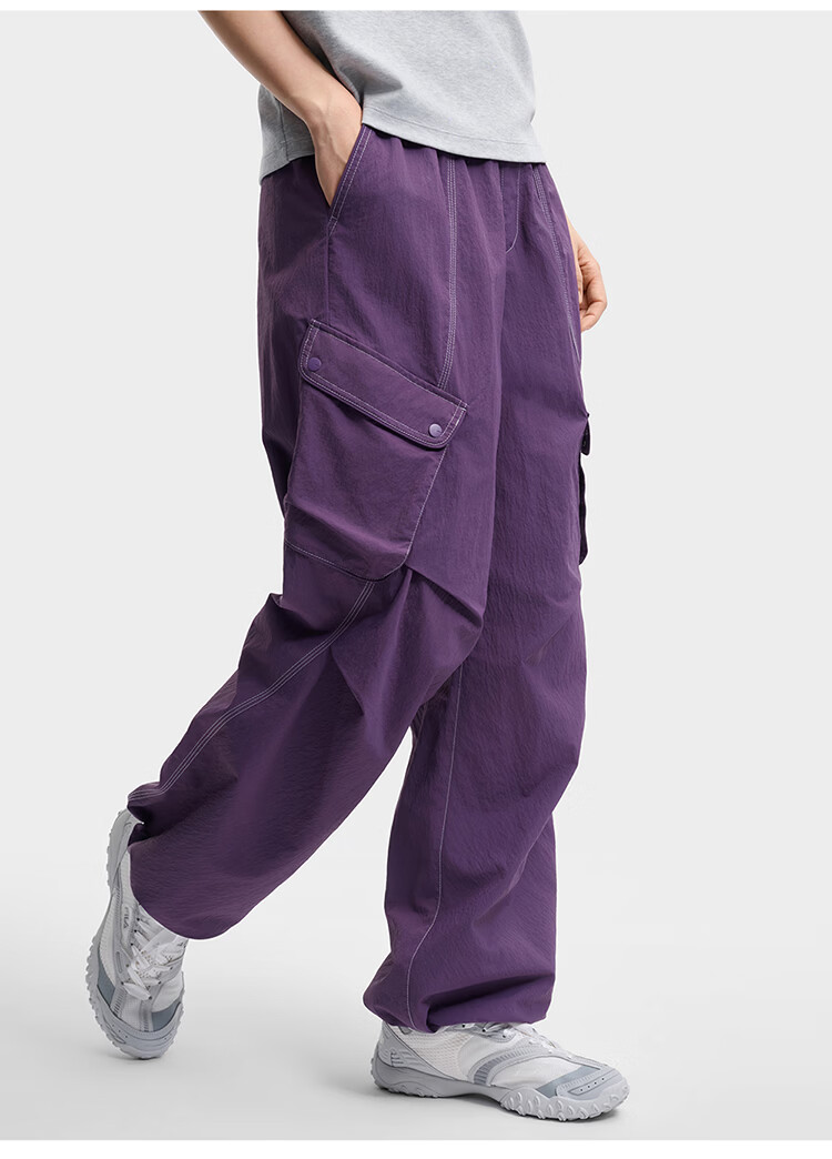 FILA Official Women's Woven Long Pants 2026 Summer New Loose Fit Sun Protection Cooling Cargo Pants 24