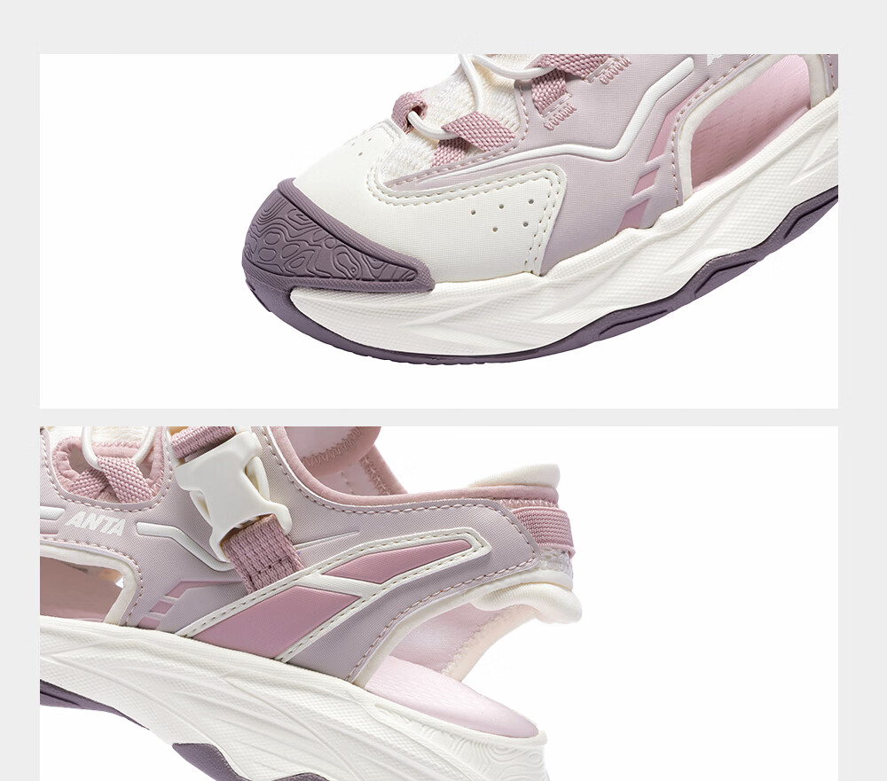 Anta Kids Girls Summer 2026 Breathable Non-Slip Outdoor Closed-Toe Sandals A22626924 16