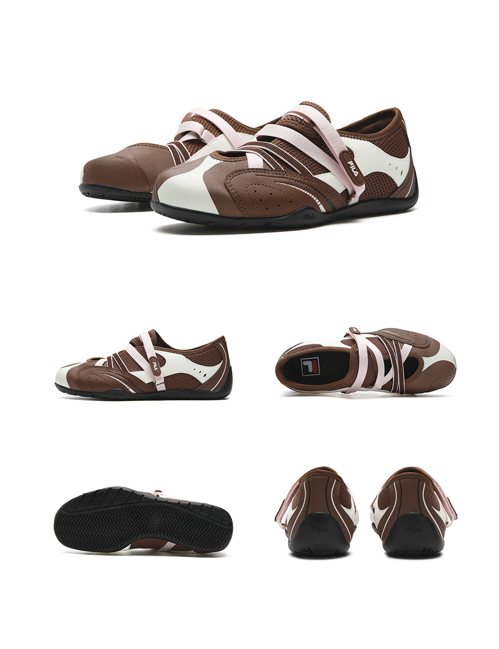 FILA Feile Korean Style Feichi Mary Jane Sport Sandals Women's 2026 Summer Ballet Flat Thin Sole Shoes 24
