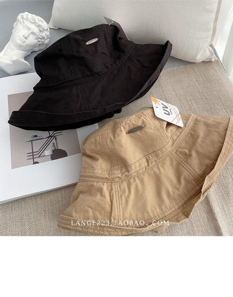 Lagur Japanese UV Fisherman Hat Women's Summer Sun Protection Anti-UV Sunshade Hat Casual Spring New Khaki 16