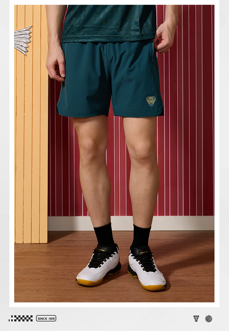 KAWASAKI Unisex Badminton Shorts Professional Quick-Dry Black M 2