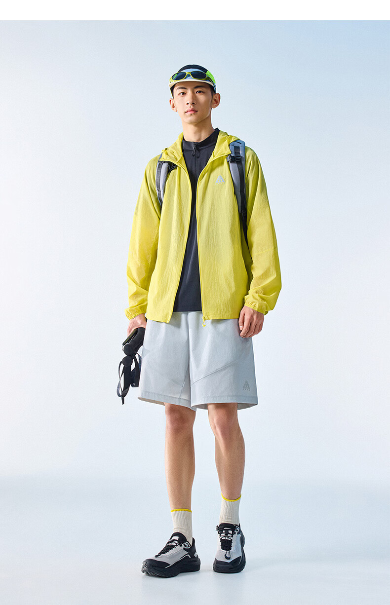 Anta [Wang Yibo Edition] Light Shell 3.0 Sun Protection Jacket | Outdoor Lightweight Ice Silk Skin Jacket Summer Hooded Coat 25