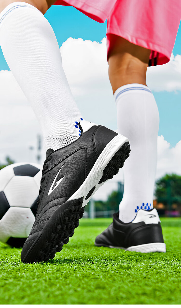 DEERWAY TF Turf Soccer Shoes Unisex Youth Adult Kids Grass Field Competition Training Shoes White Black Size 35 11