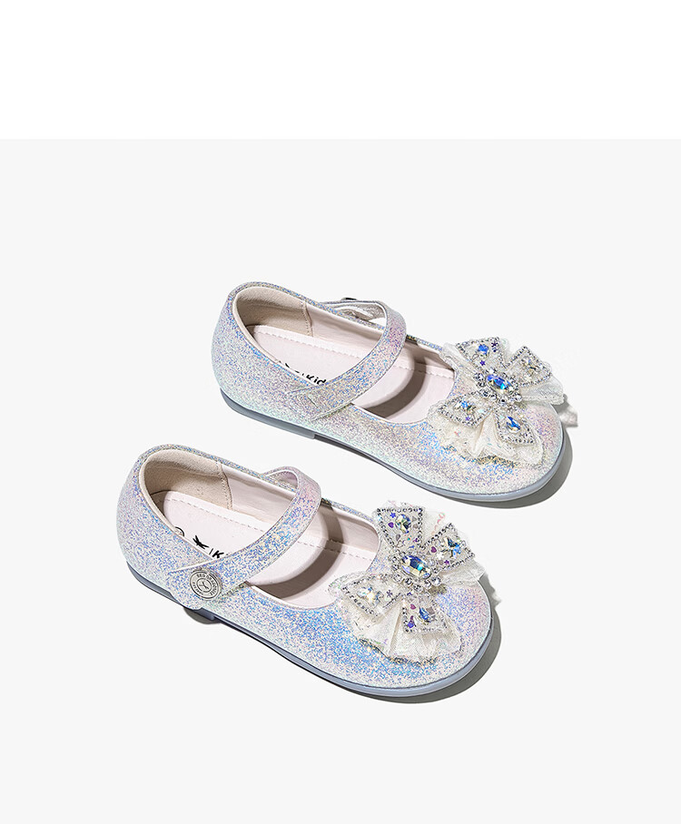 Red Dragonfly Girls' Shoes 2026 Spring Children's Single Shoes Elsa Princess Small Leather Shoes Q61BD025 Pink Size 27 20