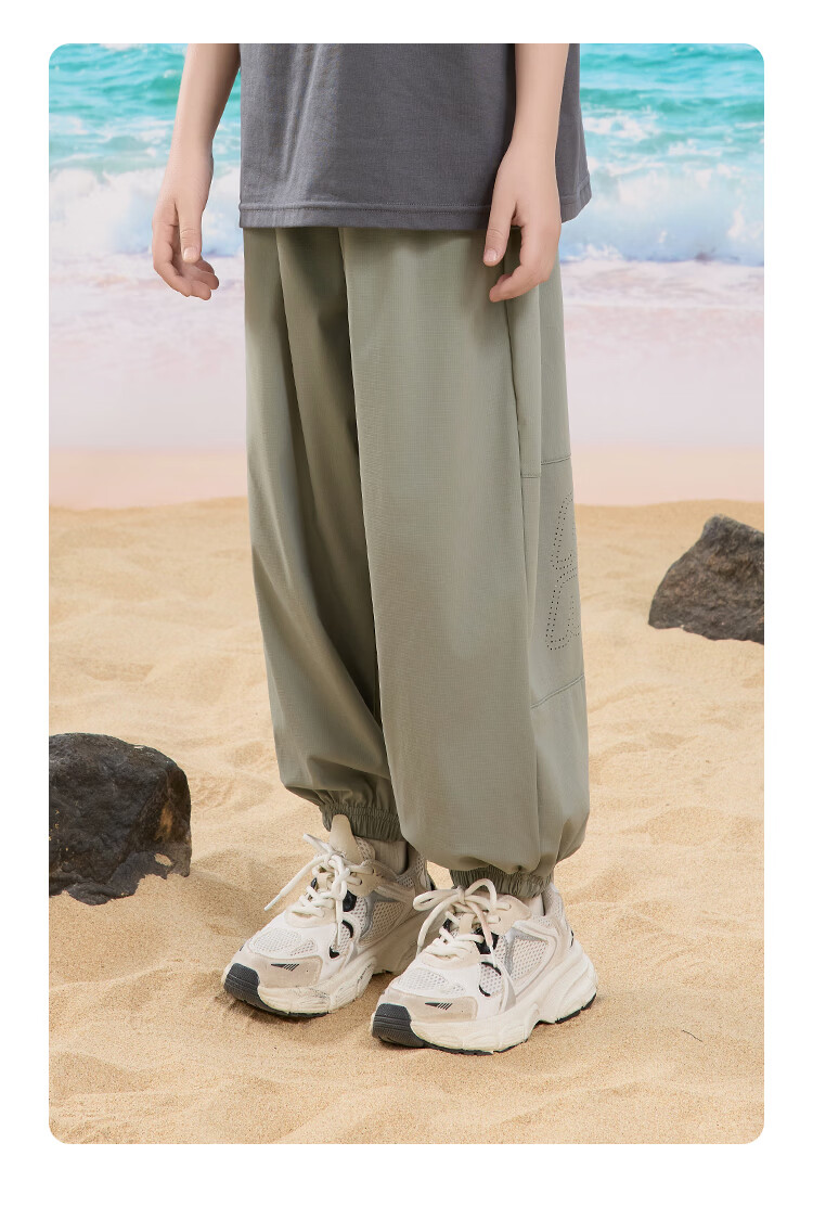 Disney Boys Summer 3/4 Pants 2026 New Kids Loose Casual Jogger Pants Light Khaki 110 18