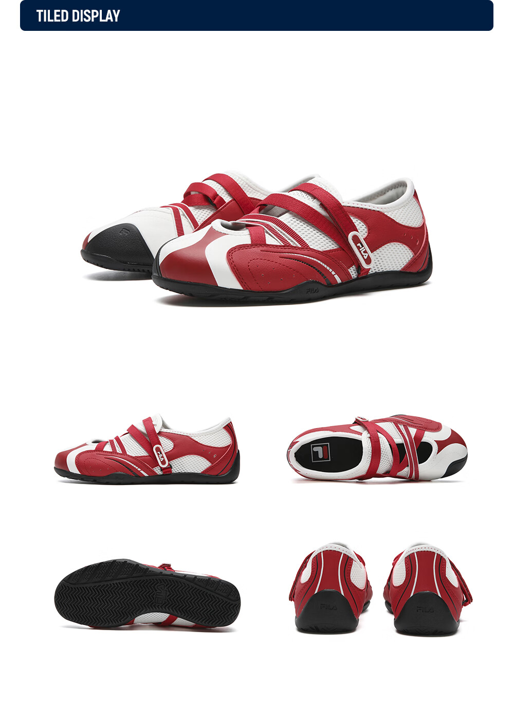 FILA Feile Korean Style Feichi Mary Jane Sport Sandals Women's 2026 Summer Ballet Flat Thin Sole Shoes 23