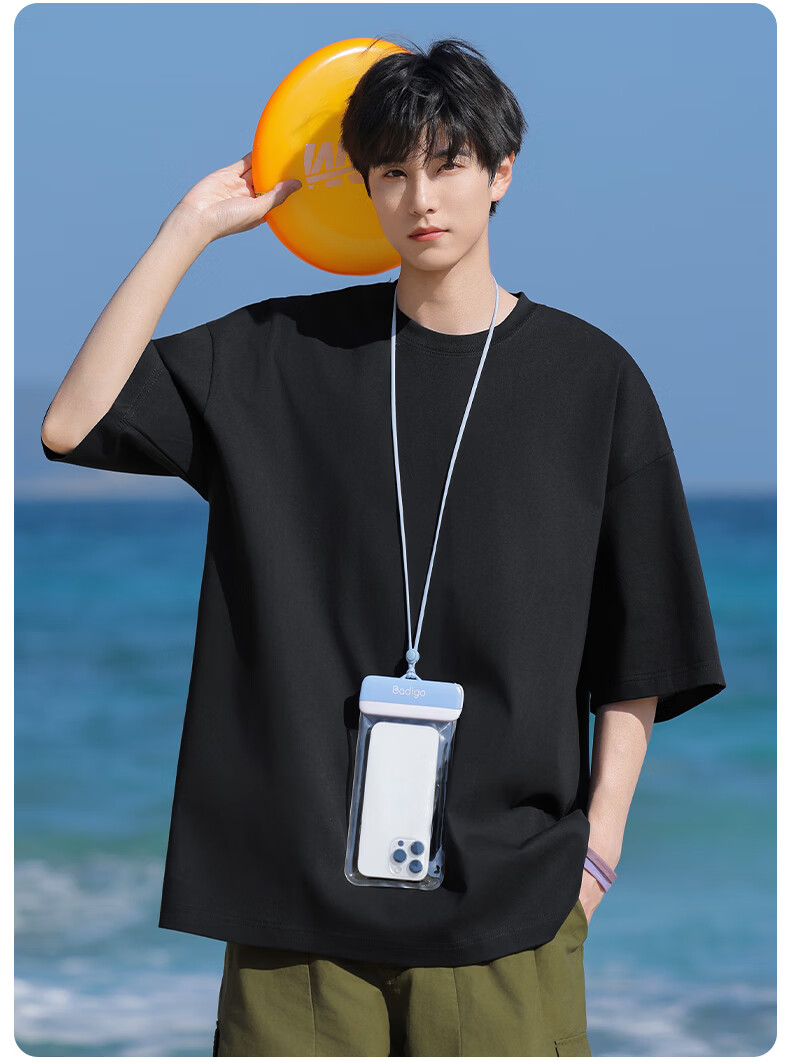 MEDE Sorona Ice Silk Short Sleeve T-Shirt Men Summer Loose Cool Breathable Crew Neck Base Shirt White S 13