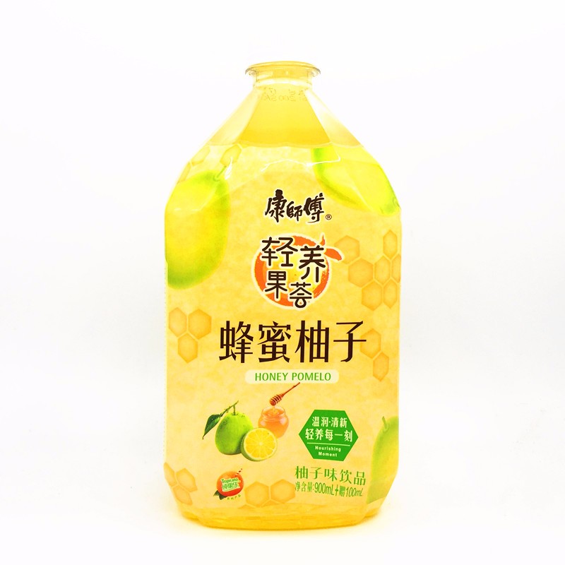 康师傅1升大瓶装蜂蜜柚子茶1l8瓶装果汁饮料果味饮料1000ml装饮料